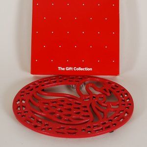 Vintage Avon Red Christmas Goose Country Treasures Trivet